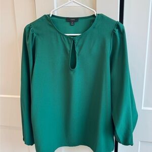 J. Crew Striking Emerald Green Top Sz S​​​​